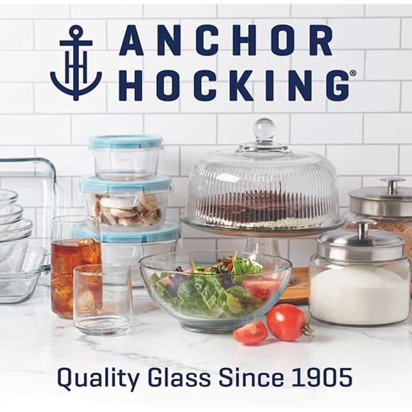 Glass Storage Containers with Lids, Set of 4, Blueberry - Picture 2 of 2